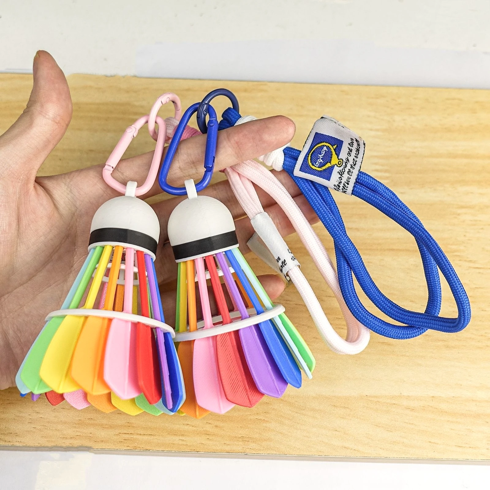 3D printed colorful badminton pendant, creative desktop ornament, personalized decoration gift