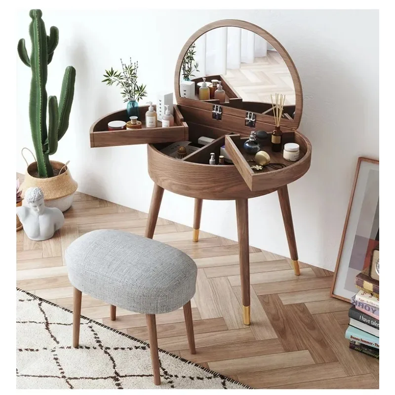#Wholesale Apartment Bedroom Furniture Mini Wood Dressing Table Vanity Dresser Table