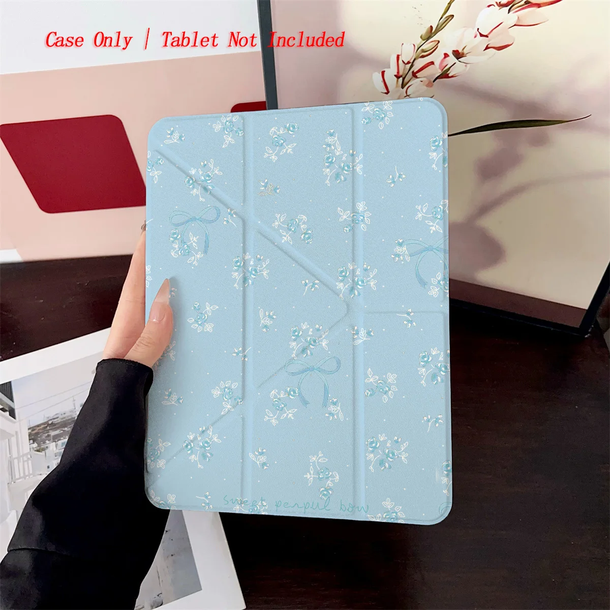 

Calm Y-Fold Acrylic Various Blue Patterns iPad Case For Apple iPad Pro 11/12.9 Air 3/4/5 Mini 5/6 8th-10th Gen Cover