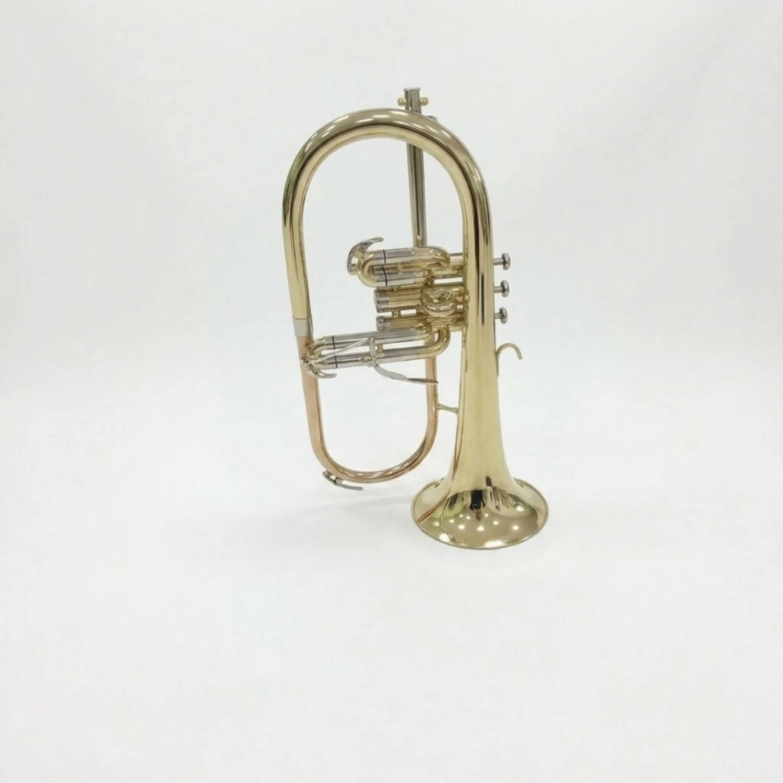 B-Flat Flugelhorn Smooth-Action Flugelhorn with Case Beginner-Friendly Sturdy for Beginners, Practice, Rehearsals