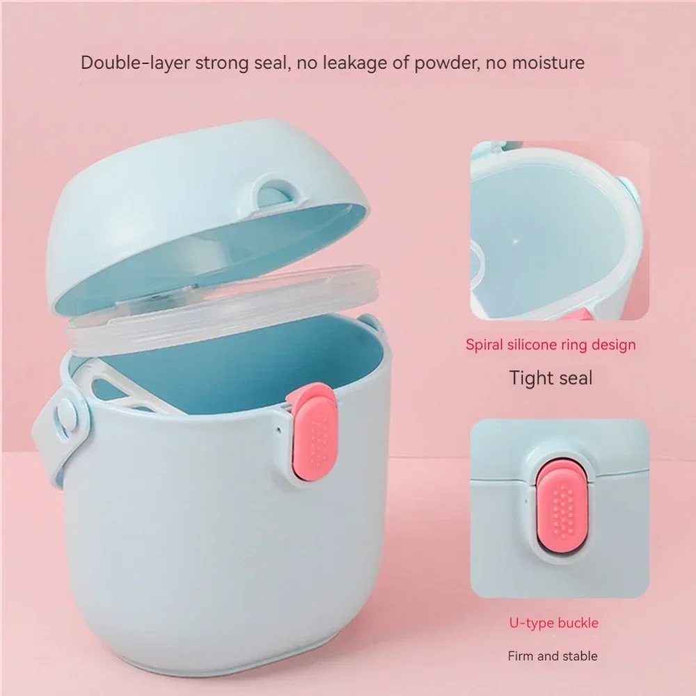 Portable Baby Food Storage Box BPA Free Formula Dispenser Cartoon Infant Milk Powder Box Toddler Snacks Cup Container