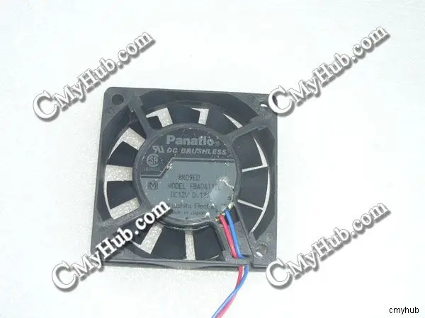 For Panasonic FBA06T12L DC12V 0.13A 6015 6CM 60mm 60x60x15mm 2Pin 2Wire Cooling Fan FBA06T12L