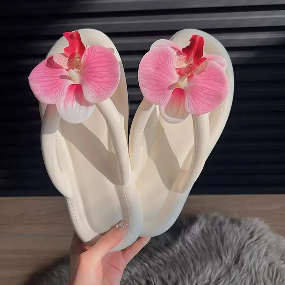 أزياء إيفا الوجه يتخبط المضادة للانزلاق الصنادل الأوركيد الصيف كليب على الشرائح عطلة