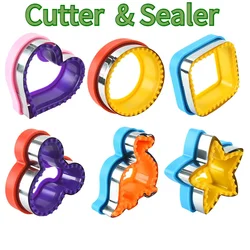 Sandwich Cutter Set for Kids Animal Dinosaur Stainless Steel Bread Mould Biscuit Mold Kitchen Tools & Sealer Cookies Bento Lunch