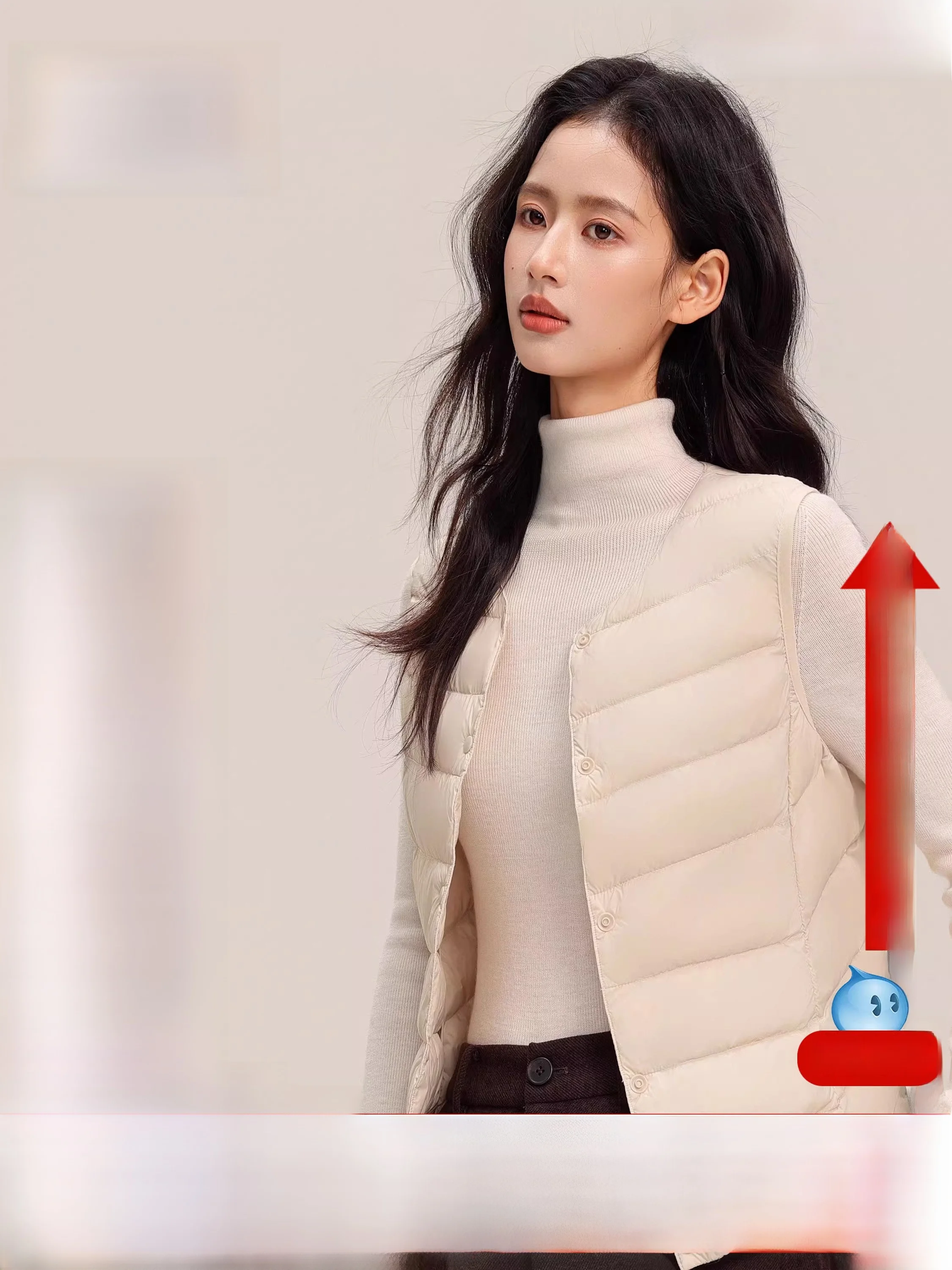 

Lightweight Short Women's down Vest SNOW -Neck Commute Style Warm City Casual Pure Color Versatile Nylon Fabric