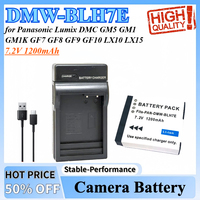 7.2V 1200mAh DMW-BLH7E DMW BLH7 BLH7E BLH7PP Battery + Charger for Panasonic Lumix DMC GM5 GM1 GM1K GF7 GF8 GF9 GF10 LX10 LX15