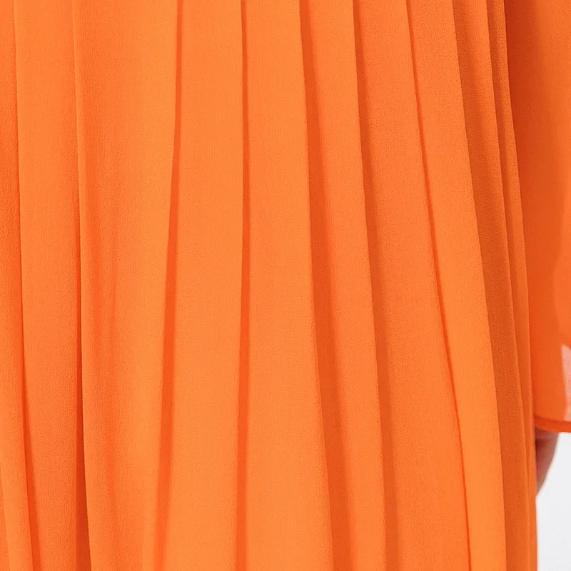 VOA soie Double-artisanat Jacquard à manches longues Cardigan pli Georgette bosse épissage crème solaire conditionnement chemise coupe-vent FE137