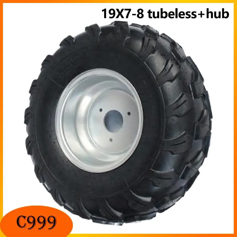 

Universal 19x7.00-8 Tubeless Tire Compatible with 150cc 250cc ATVs and Beach Bikes
