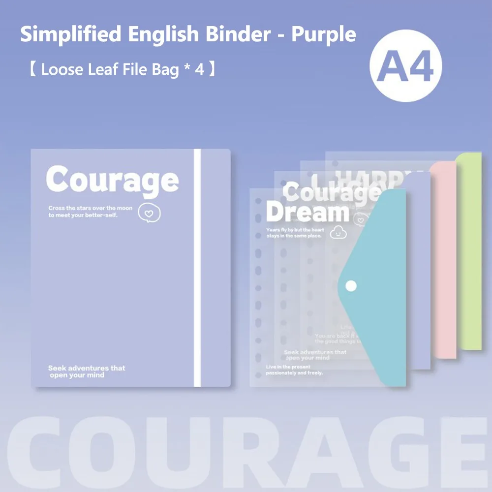 INS نمط فضفاض ورقة A4 مجلد ملفات انفصال الطلاب القرطاسية كتاب البيانات شفافة مكتب تخزين كتيب مكتب المدرسة