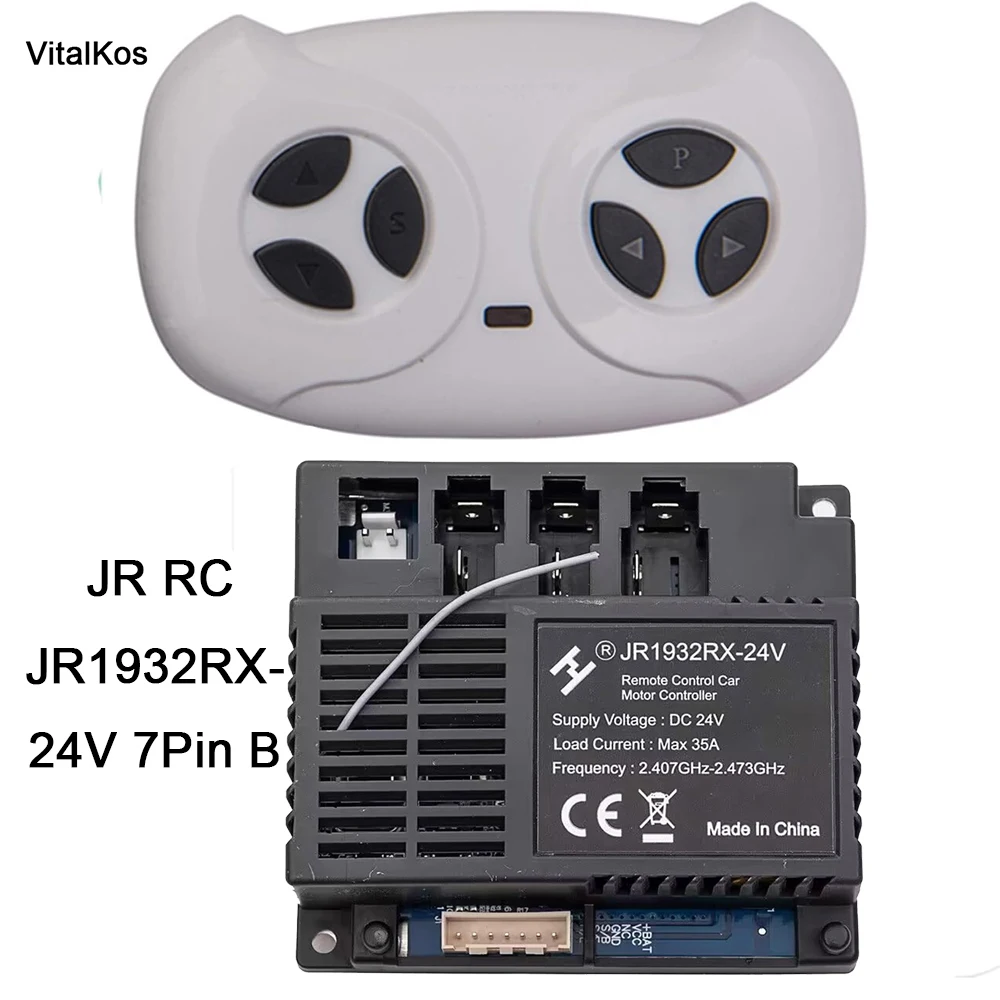 VitalKos JR1932RX 24V Remote Control and Receiver (Optional) Of Children's Electric Car Bluetooth Ride On Car Replacement Parts