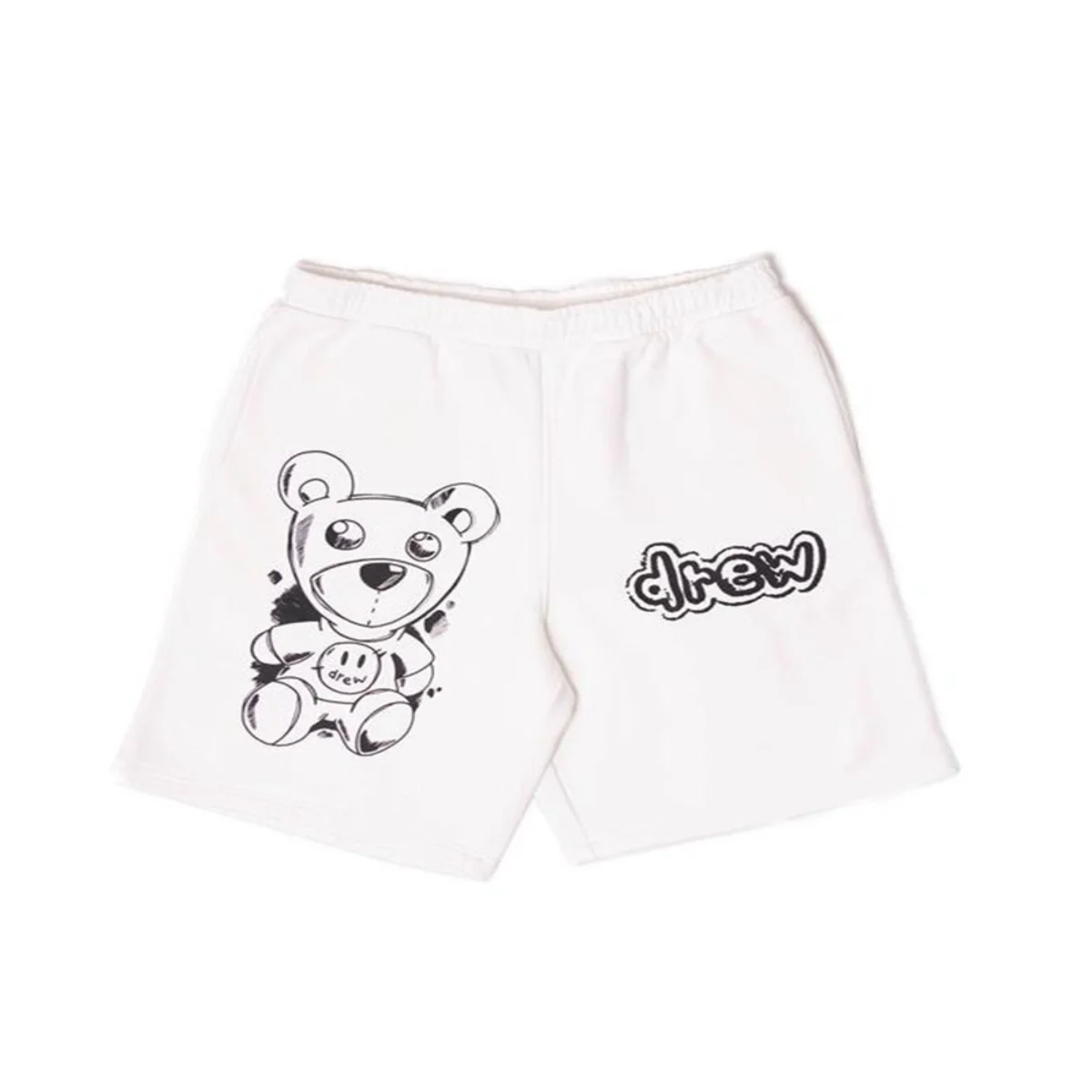 Drew House Hot Sale Men's And Women's Crystal shorts beach shorts casual versatile little bear pattern shorts