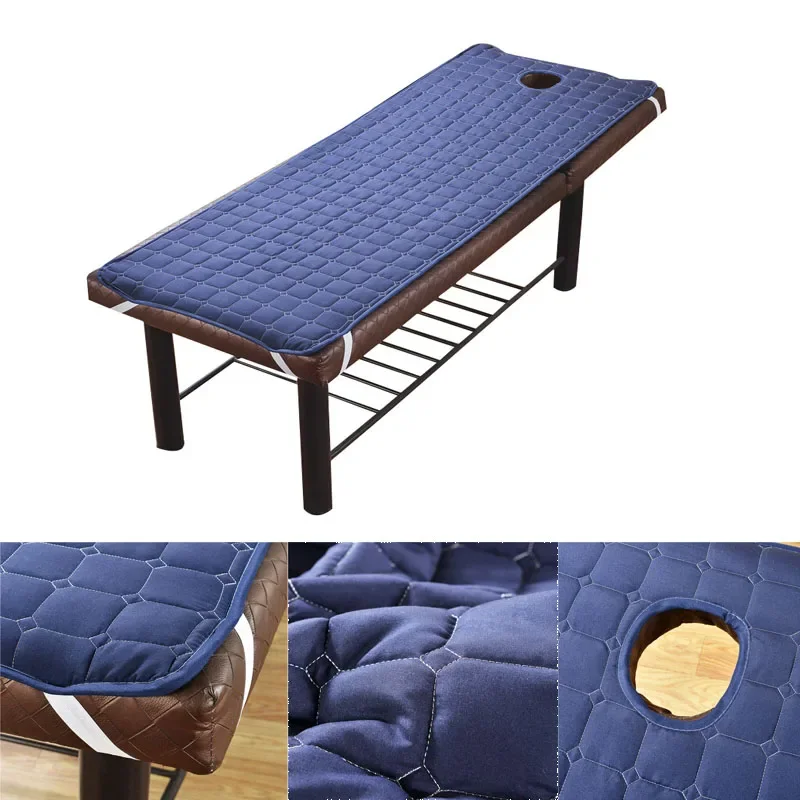 Anti-Slip Beauty Salon Quilting Bed Sheet, with Elastic Band Massage Bed Mattress for SPA Use 10 Colors