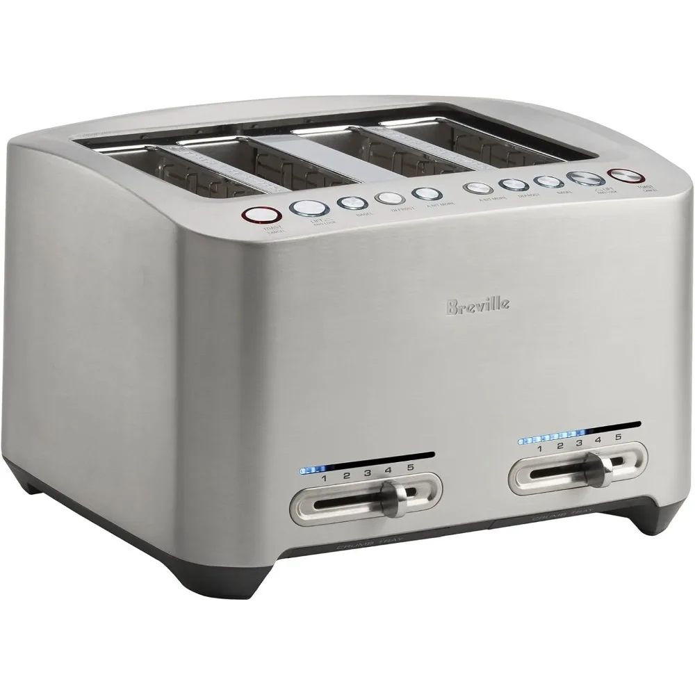 Die-Cast Smart Toaster 4 Slice BTA840XL, Brushed Stainless Steel