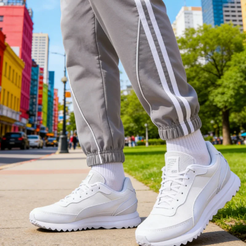 

PUMA RoadRider Унисекс легкие нескользящие дышащие повседневные кроссовки с низким верхом белого цвета 397432-06