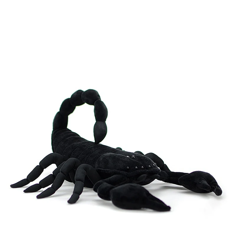 New Black Pandinus imperator Stuffed Emperor Scorpion Plush Toy Animal Model Realist Doll Child Simulation Gifts 40cm