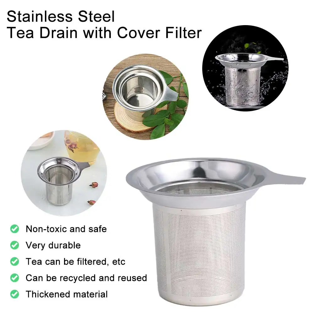 Reusable Stainless Steel Coffee Filter Paperless Coffee Maker Strainer Double Fine Mesh Basket for Loose Tea Ground Coffee