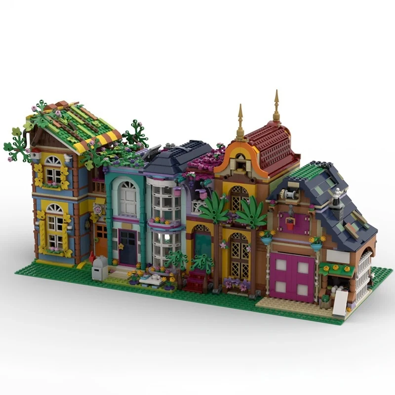 Moc Andrea's House Amizade Treehouse Edifício Modular Personalizado Street View Modelo Bloco de Construção Diy Tijolos Educacionais Brinquedo Presente