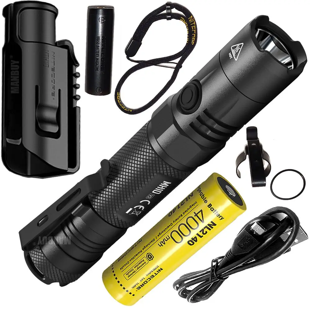 Genuine Nitecore MH10V2 1200 Lumens CREE XP-L2 V6 LED Flashlight Tactical +4000mAh NL2140 21700 Battery USB-C Rechargeable Torch