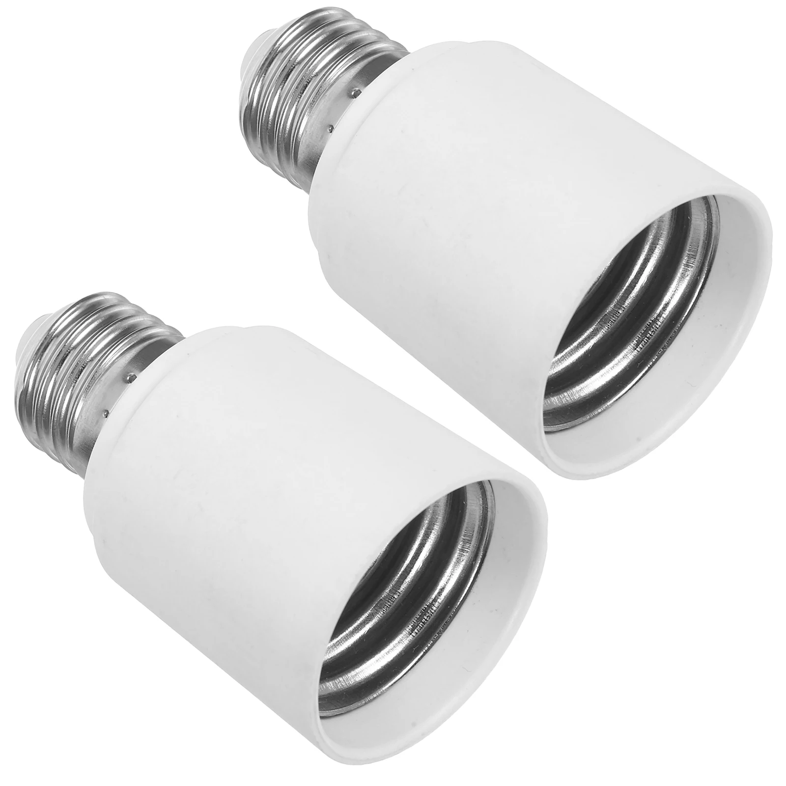 

2 Pcs E27 Extension Converter Medium Socket Extender E40 Base Bulb Durable Reliable Safety Protection Overload Short Circuit