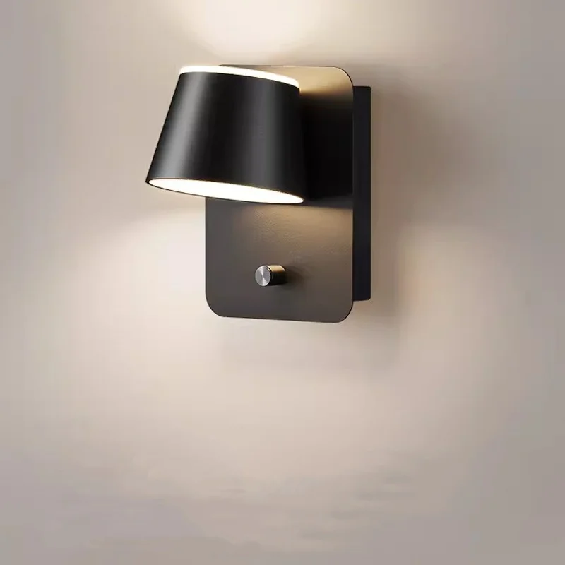 white black LED Indoor Wall Lamp Bedroom Living Room Aisle Wall Light Lighting Aluminum Sconce Bedside Lamp Modern LED Wall Lamp