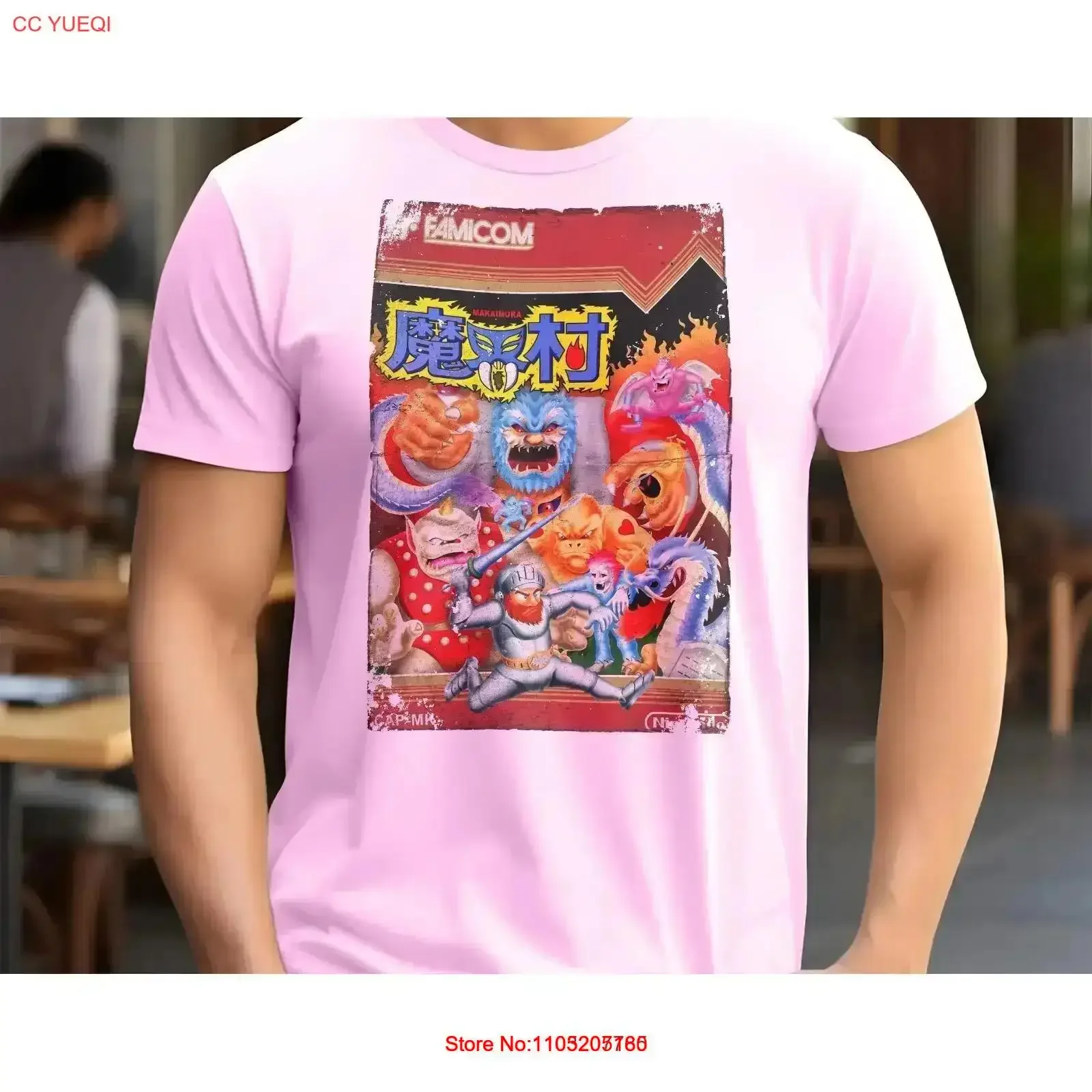 Camiseta Ghosts n Goblins V3 de 8 bits NES Game Art, colores, tallas S 5XL, camiseta suave lavada vintage para uso diario, ropa de calle