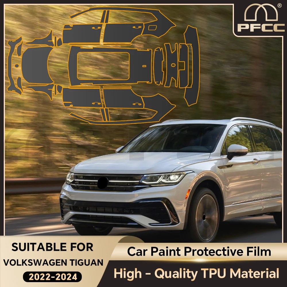 

Pre-cut PPF Car Body Clear Bra Anti-scratch Resistant Car Accessories For Volkswagen TIGUAN 2022-2024 TPU Paint Protection Film