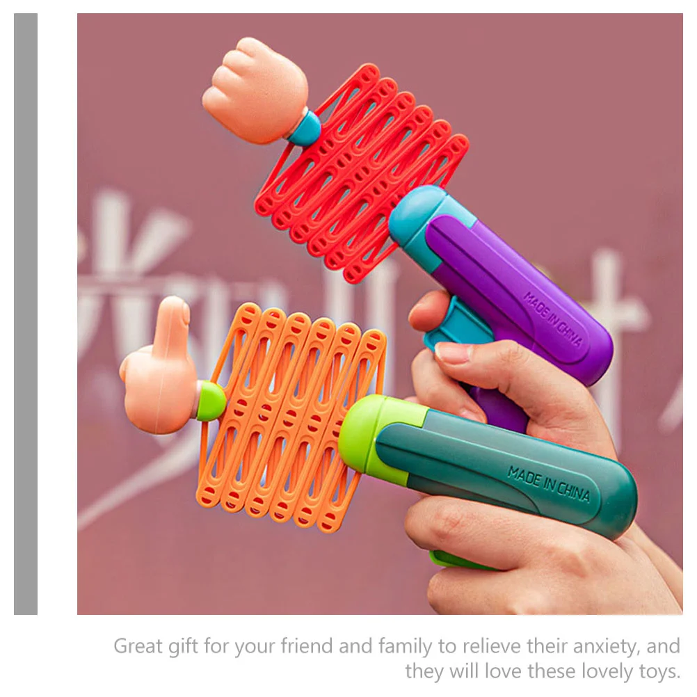 Retractable Fist Toy Grabber Toys Stress for Office Kids Prank Props Indoor Plastic Toddler Fists Plaything Telescopic Spring