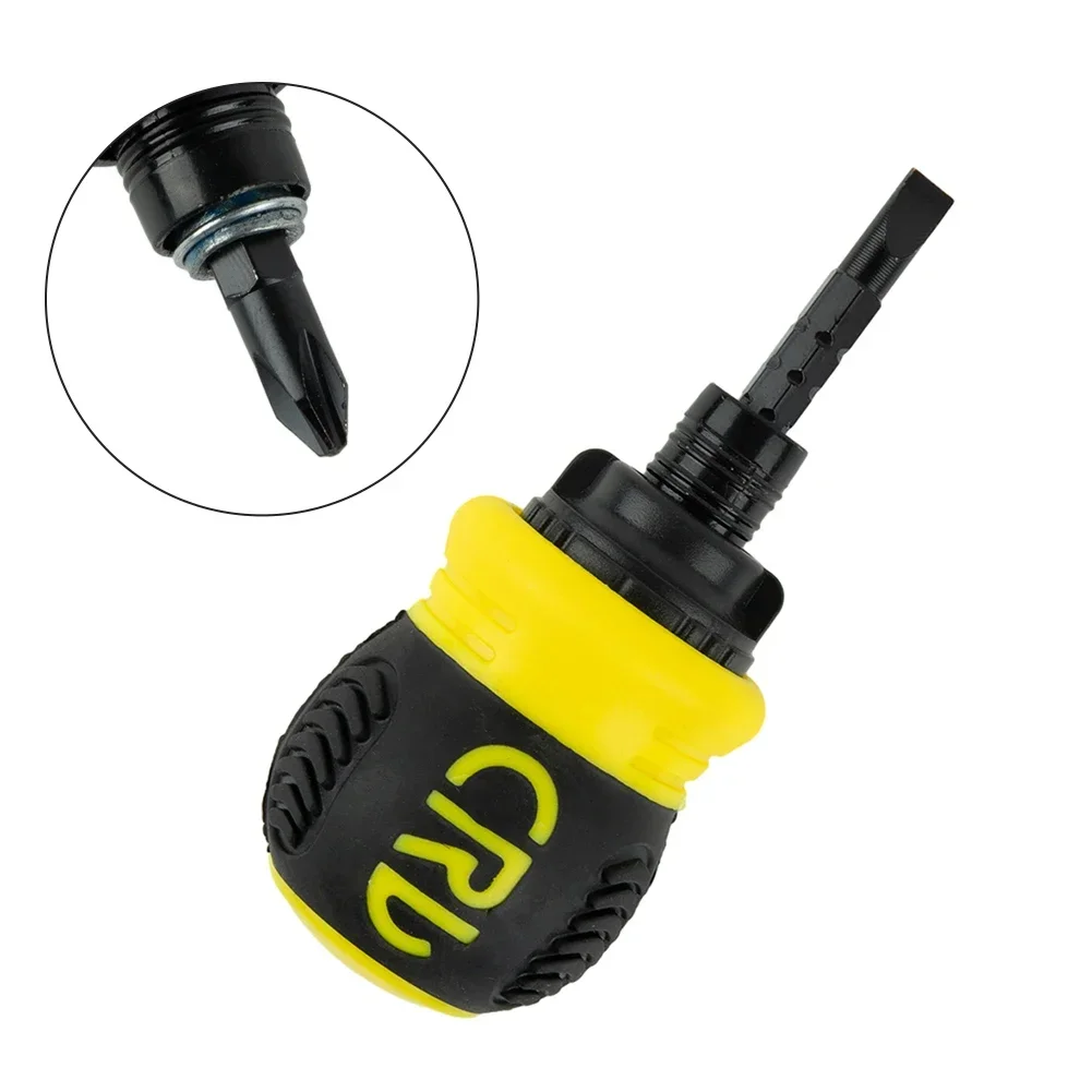 Adjustable Ratchet Screwdriver Screwdriver Silica Gel 6.0+/6.0- 85*45mm Adjustable Chrome Vanadium Steel Anti-slip