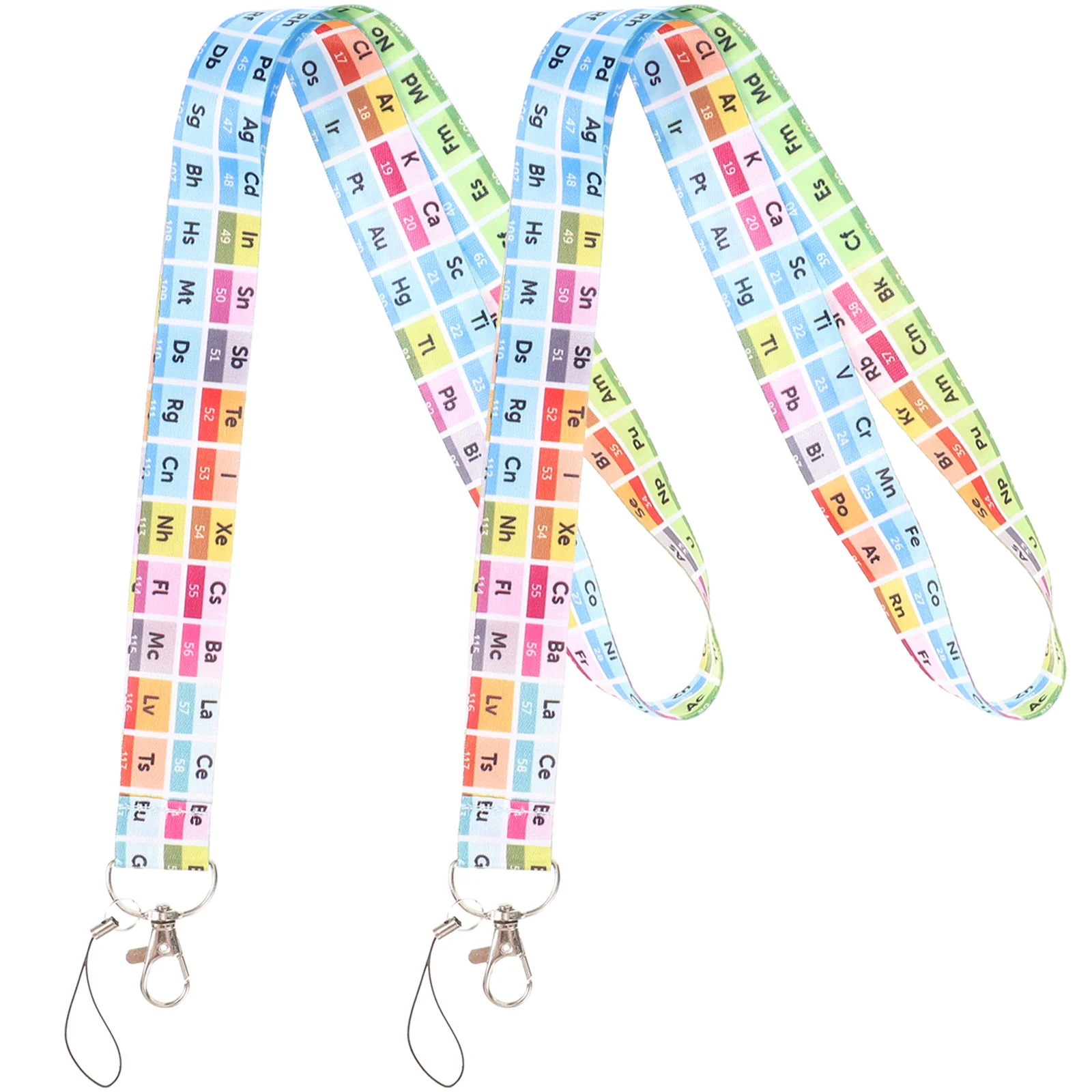 

2Pcs Anti-lost Card Lanyards Multi-function Phone Straps Decorative Phone Lanyards lanyards for id badges