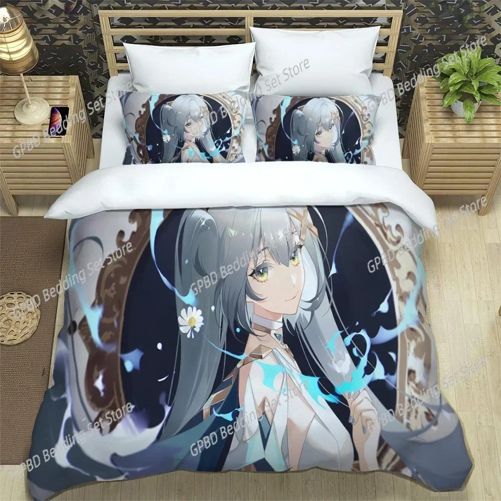

Genshin Impact Element 3D Duvet Cover Bedding Set Comforter Linen Pillowcases Home Decor Single Double Twin King Queen