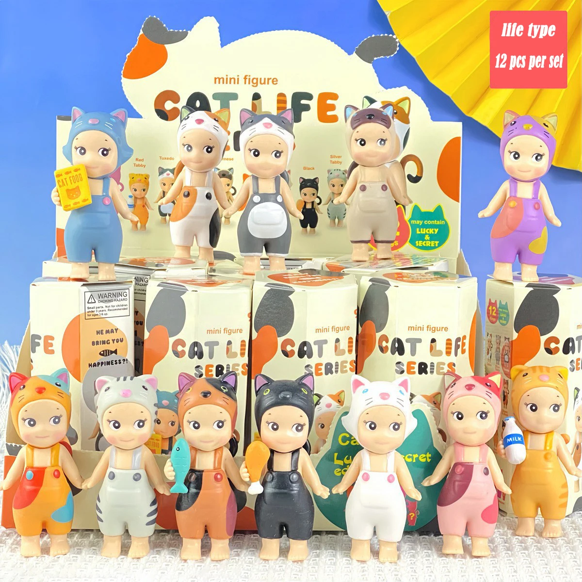 

Серия Cat Life и серия динозавров, слепая коробка для Sonny Angel, фигурки героев, настольные украшения, фигурки, модель куклы, декор, игрушка