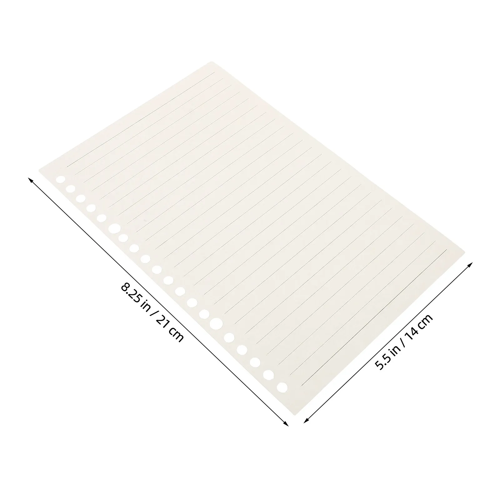 60Pcs A5 Loose Leaf Refill Paper Grid Pages Thickened Replacement Planner Inserts Punched Hole for Binder Notebook