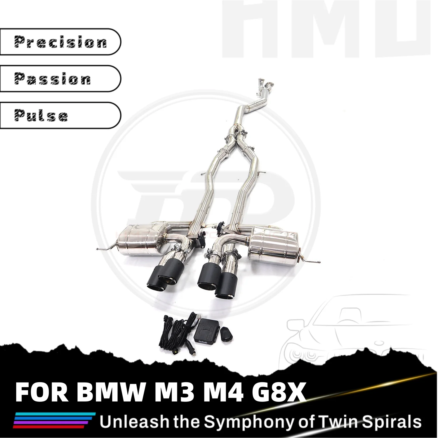 

HMD Customization Catback for BMW M3 M4 G8X Gatling Style SS304 Exhaust With Electronic Valve TIG Hand Welding
