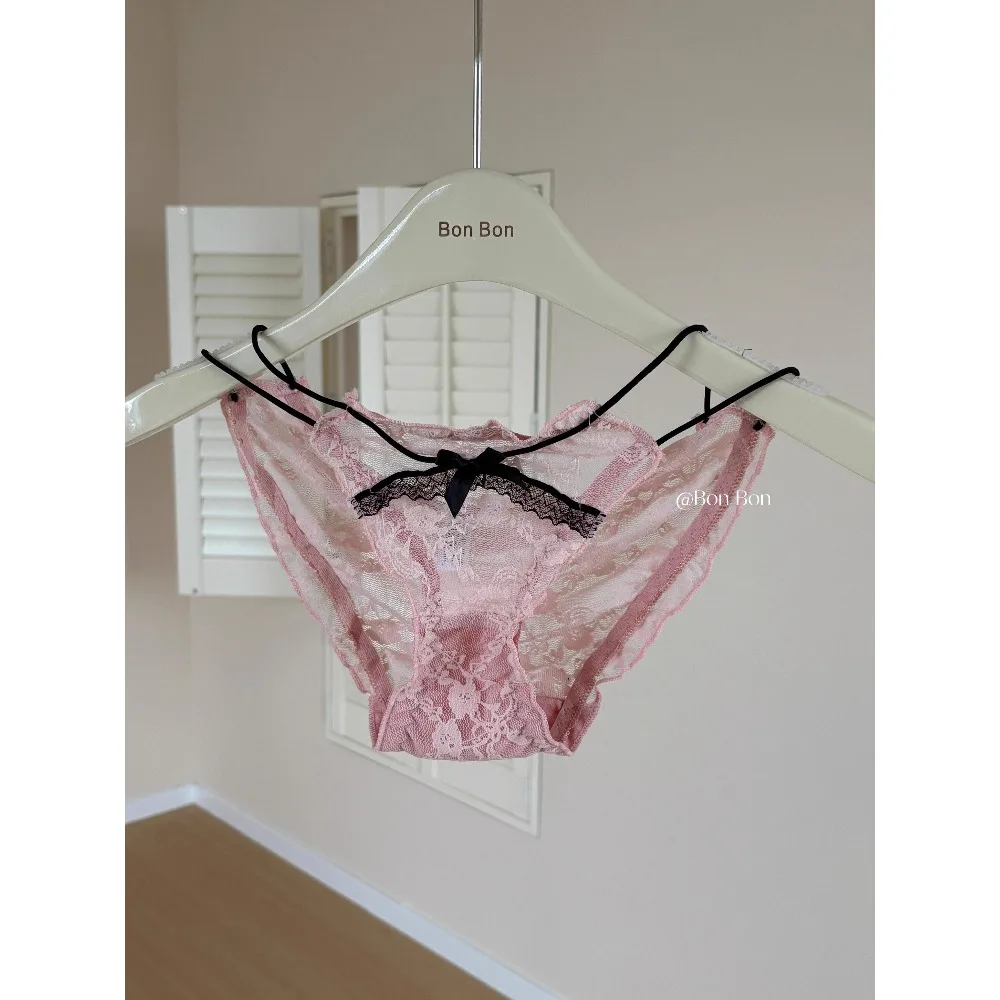 BANERDANNI French Lace Halter Neck Women Lingerie Set Push‑Up Bra Kit Soft Breathable Skin‑Friendly Underwear For Small Bust