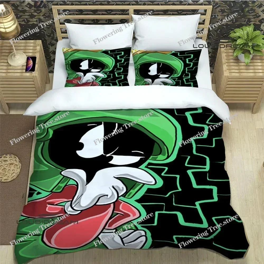 Marvin The Martian Cartoon Bedding Sets Exquisite Bed Supplies Set Duvet Cover Comforter Set Bedding Set Luxury Birthday Gift