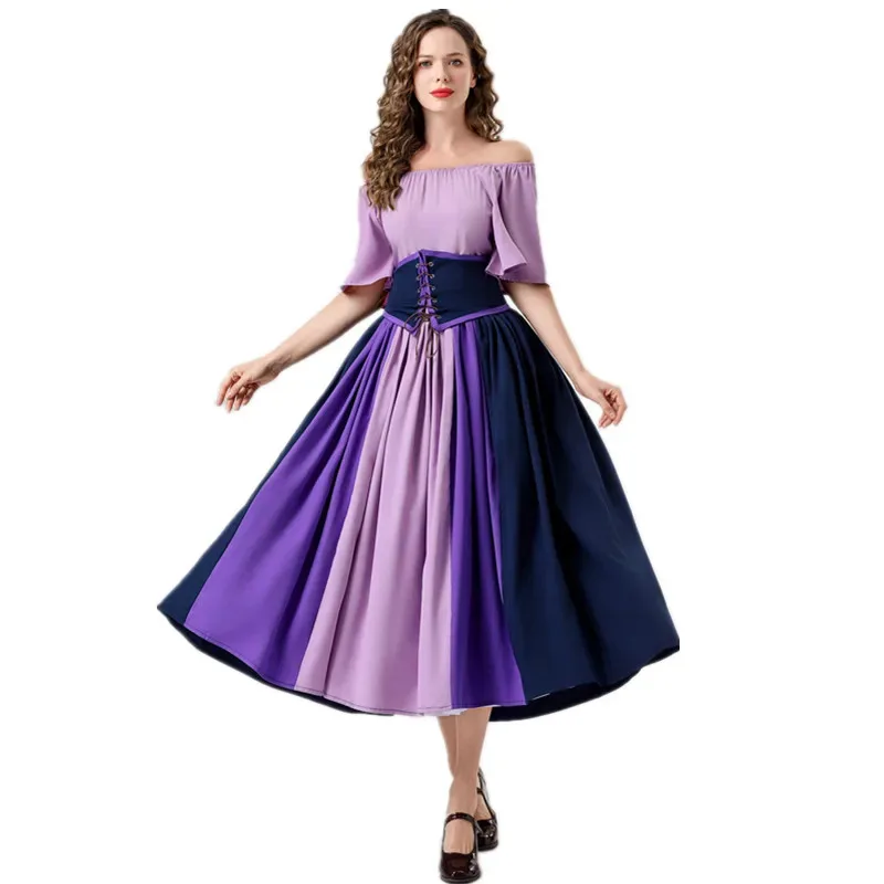 중세 빅토리아 빈티지 유럽과 미국의 공주 코스프레 의상 할로윈 레트로 코트 고딕 우아한 파티 드레스 ir;l5