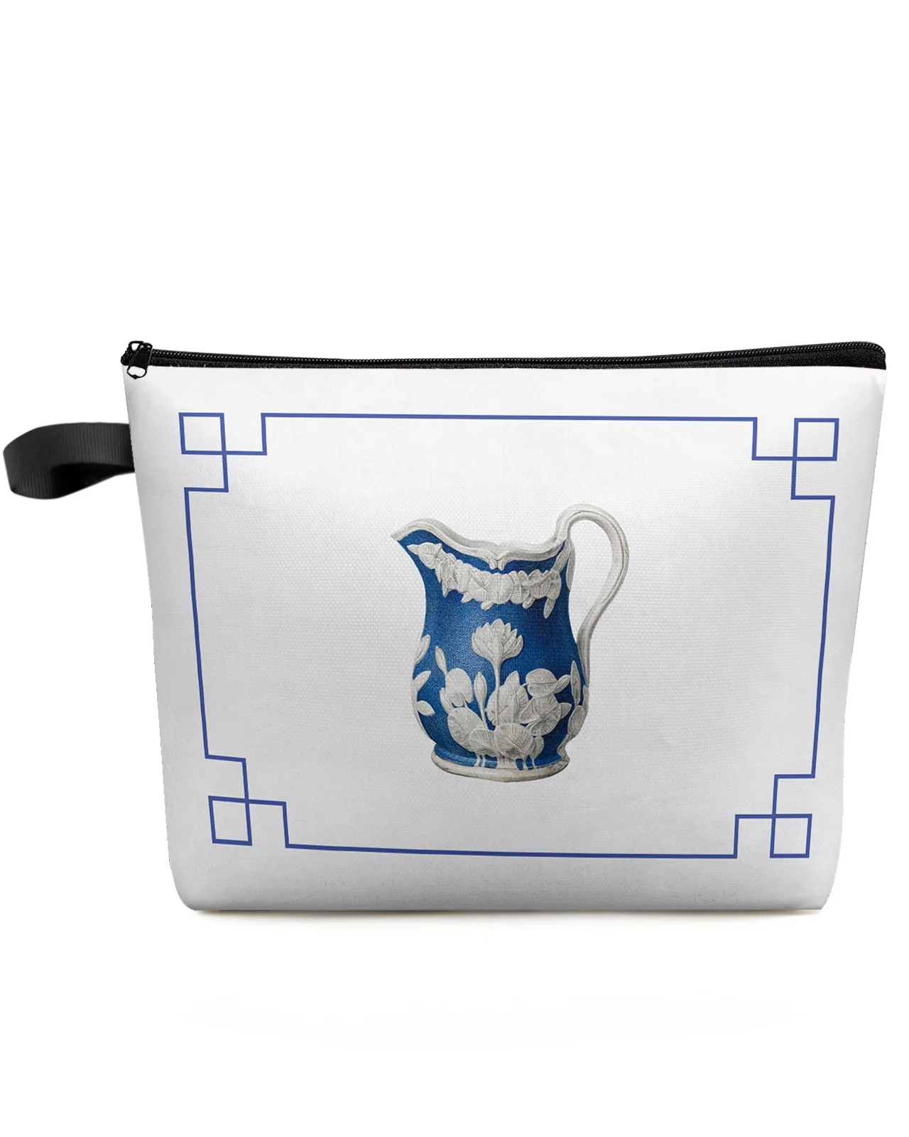 Vintage Blue And White Porcelain Chinese Style Makeup Bag Pouch Women Essentials Cosmetic Bags Organizer Storage Pencil Case