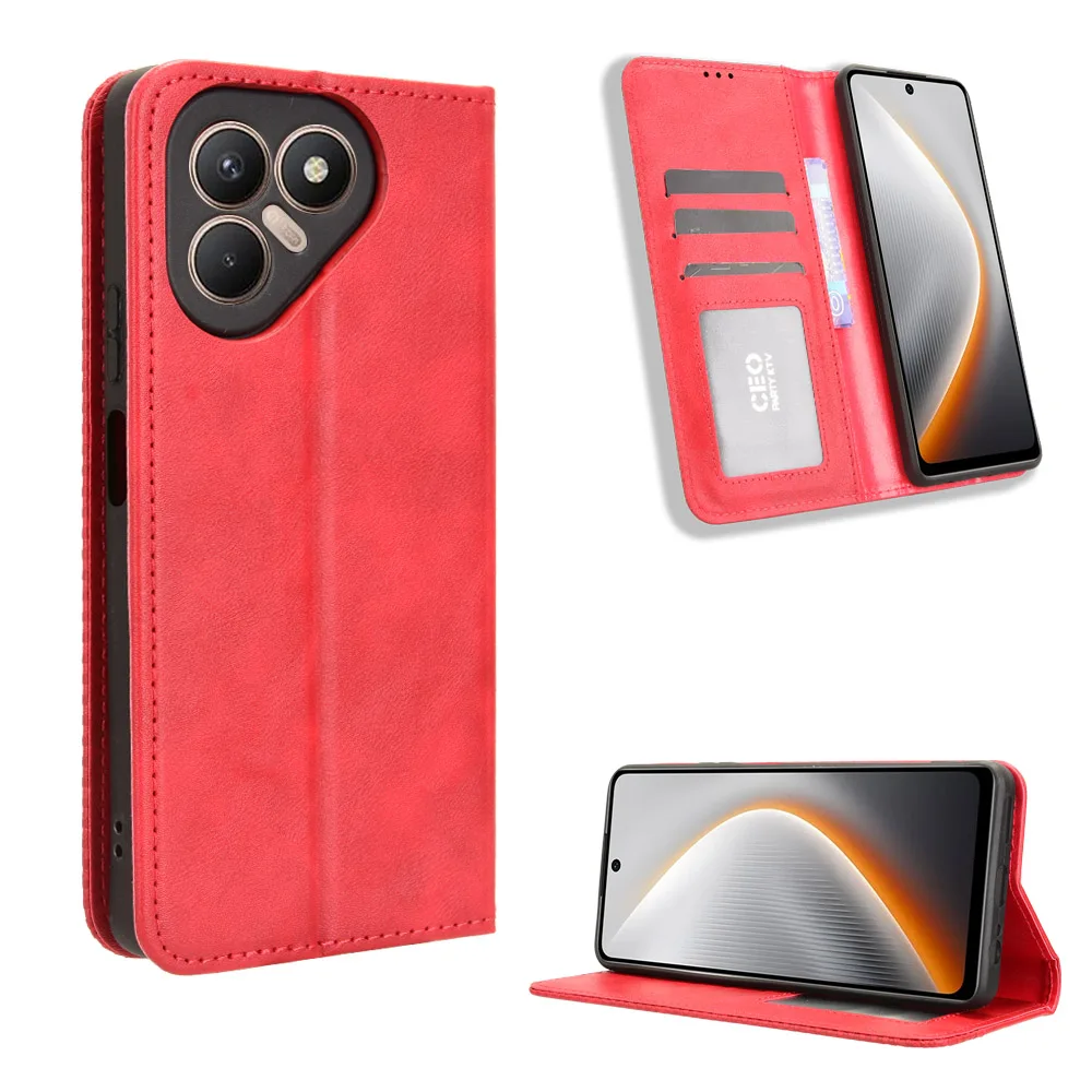 

Wallet With Card Slot Photo Frame Stand Magnetic Flip Leather Case For Infinix Note 50 50X 40 40X 30 i Pro Plus