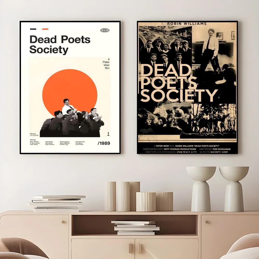 Dead P-Poets S-Society Movie Poster Sticky Wall Art Printing Waterproof Home Living Bed Room Bar Aesthetic Decor