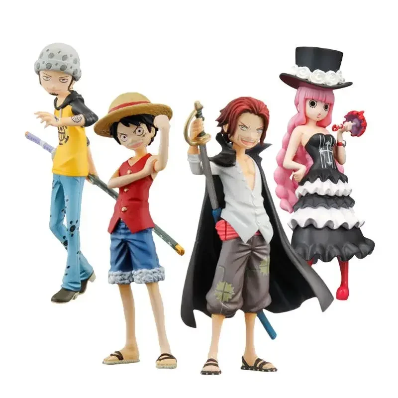 BANDAI Original One Piece Anime Boxed Egg Candy Toy Action Figure Half Age Childhood Luffy Shanks Sanji Ex Rare Model Toy Gifts