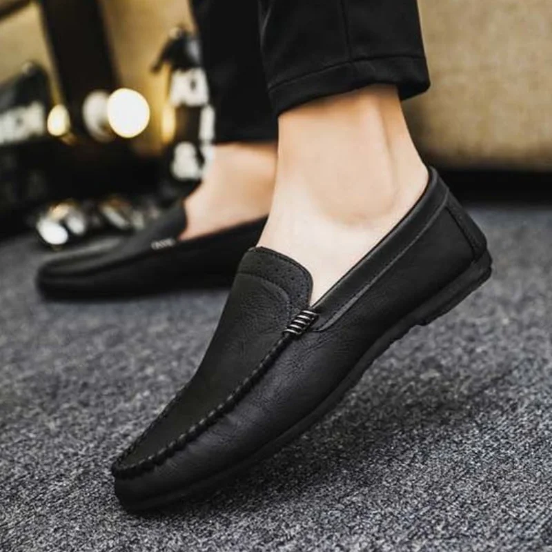 Round Toe Flat Man Casual Shoe Loafers Leather Shoes for Men Social High Quality Fashion Shipping Free In Promotion Legitimate