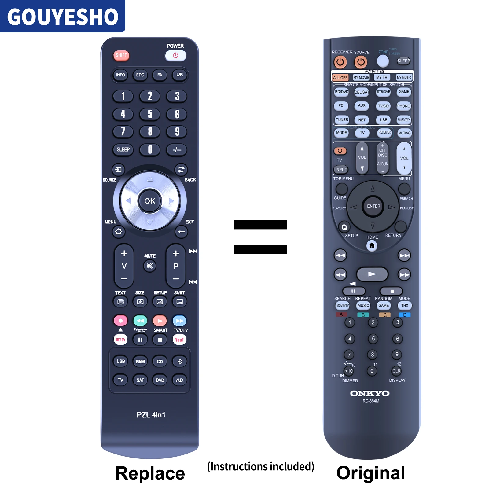 

New Remote Control RC-844M for Onkyo PR-SC5530 TX-NR1030 TX-NR3030 TX-NR Receiver