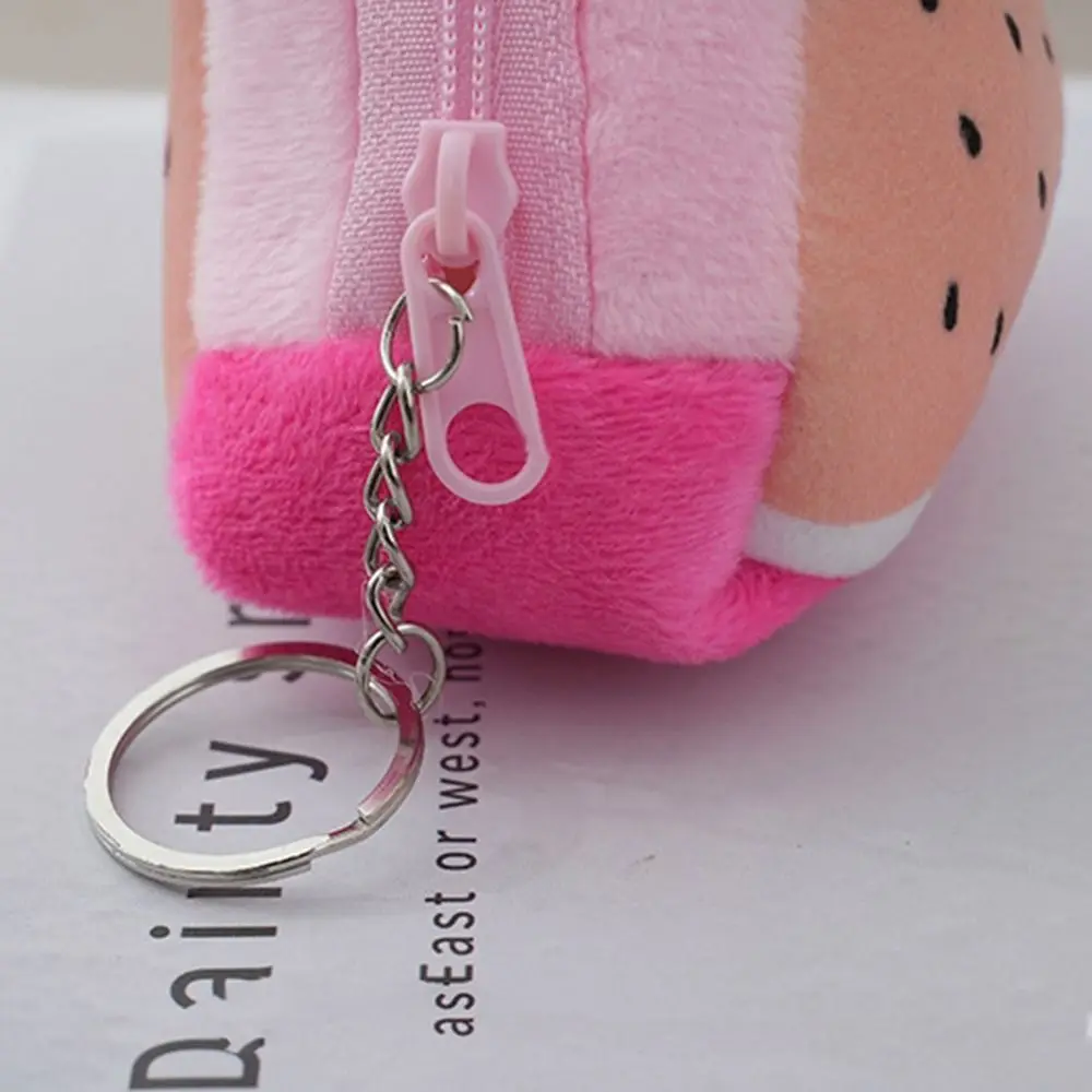 Fruit Plush Coin Purse Key Ring Large Capacity Bag Pendant Small Storage Bag Earphone Storage Bag Cartoon Keychain Outdoor