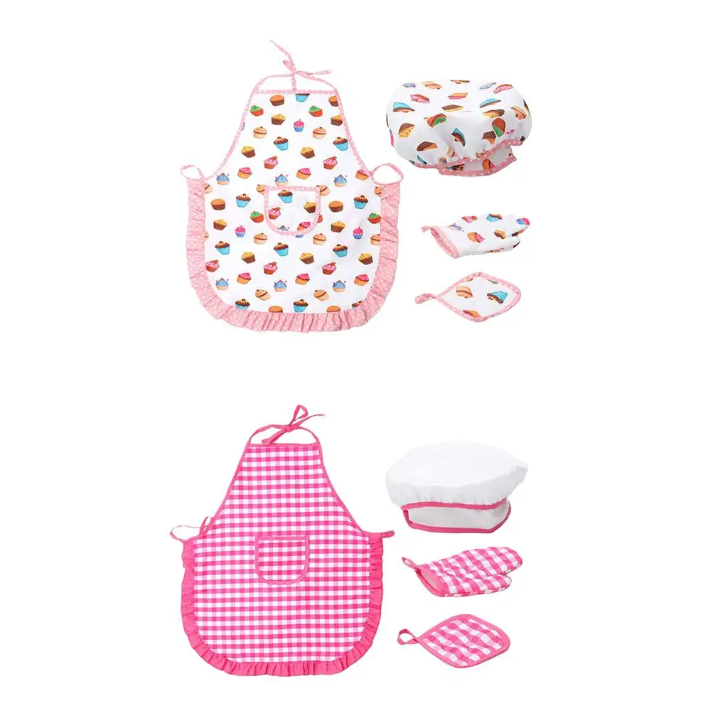 2 Set and Chef Hat for , Kitchen Career Day Costumes for Toddler, Gift for Children Pretend Play