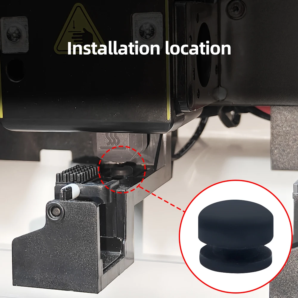 Für Snapmaker U1 Silikon-Düsenbürste mit Parkpad, Schutzausrüstung, Silikon-Düsenbürste, 4 Stück, für 3D-Druckerteile – Detail 8