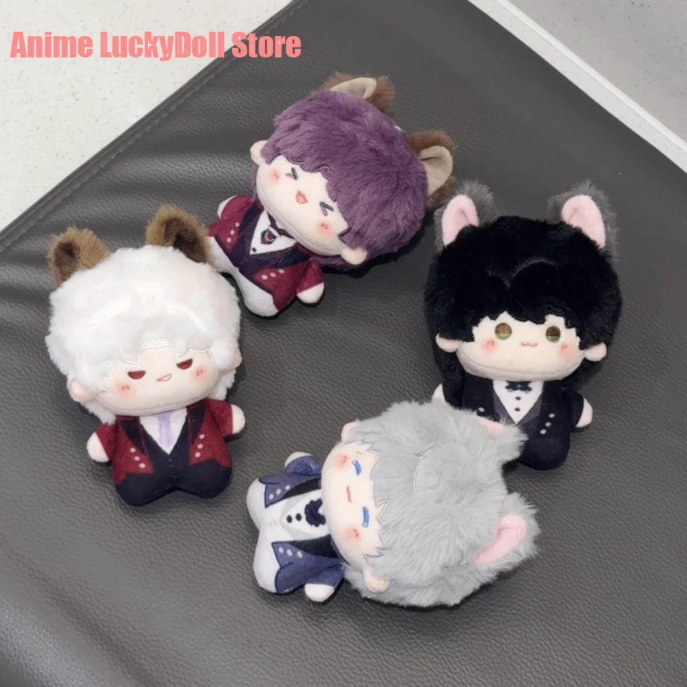 Anime Xavier Sylus Love and Deepspace Zayne Rafayel Cat Ear Cosplay Doll Stuffed Toys Pendant Puppet Fluffy Maumet Keychain 10cm