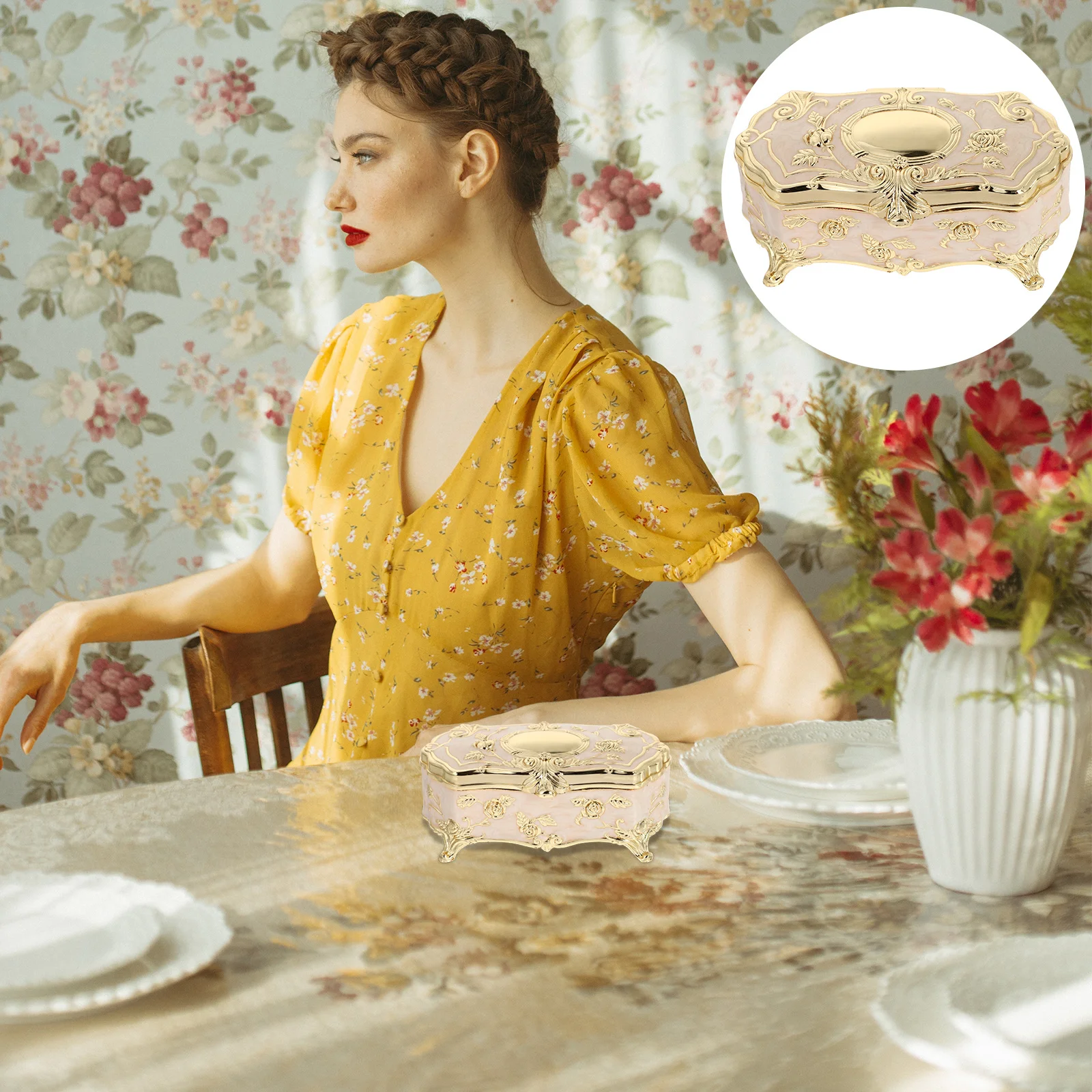 

1Pcs Toothpick Box Small Size Storage Container Exquisite Organizer Easy Open Cover Large Capacity for Toothpicks Cotton