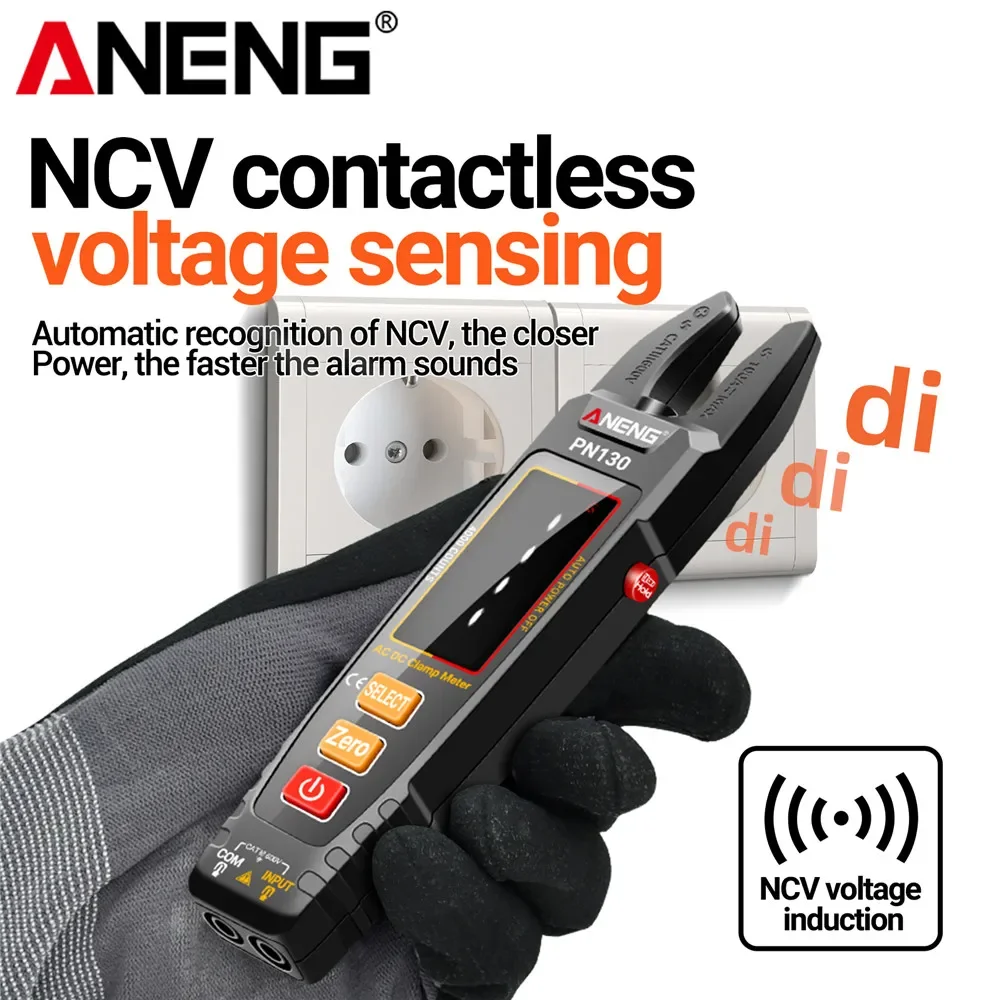 Clamp Meter Digital Multimeter Rechargeable Tester 4000 Counts AC/DC Voltage Current NCV Detection Electrician Tool ANENG PN130