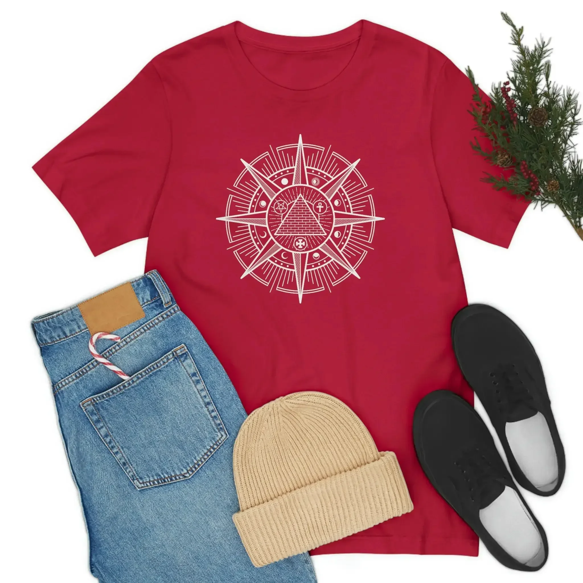 Octagram T Shirt 8 Pointed Star Good Luck Talisman Symbol Of Hope And Guidance Balance Harmony