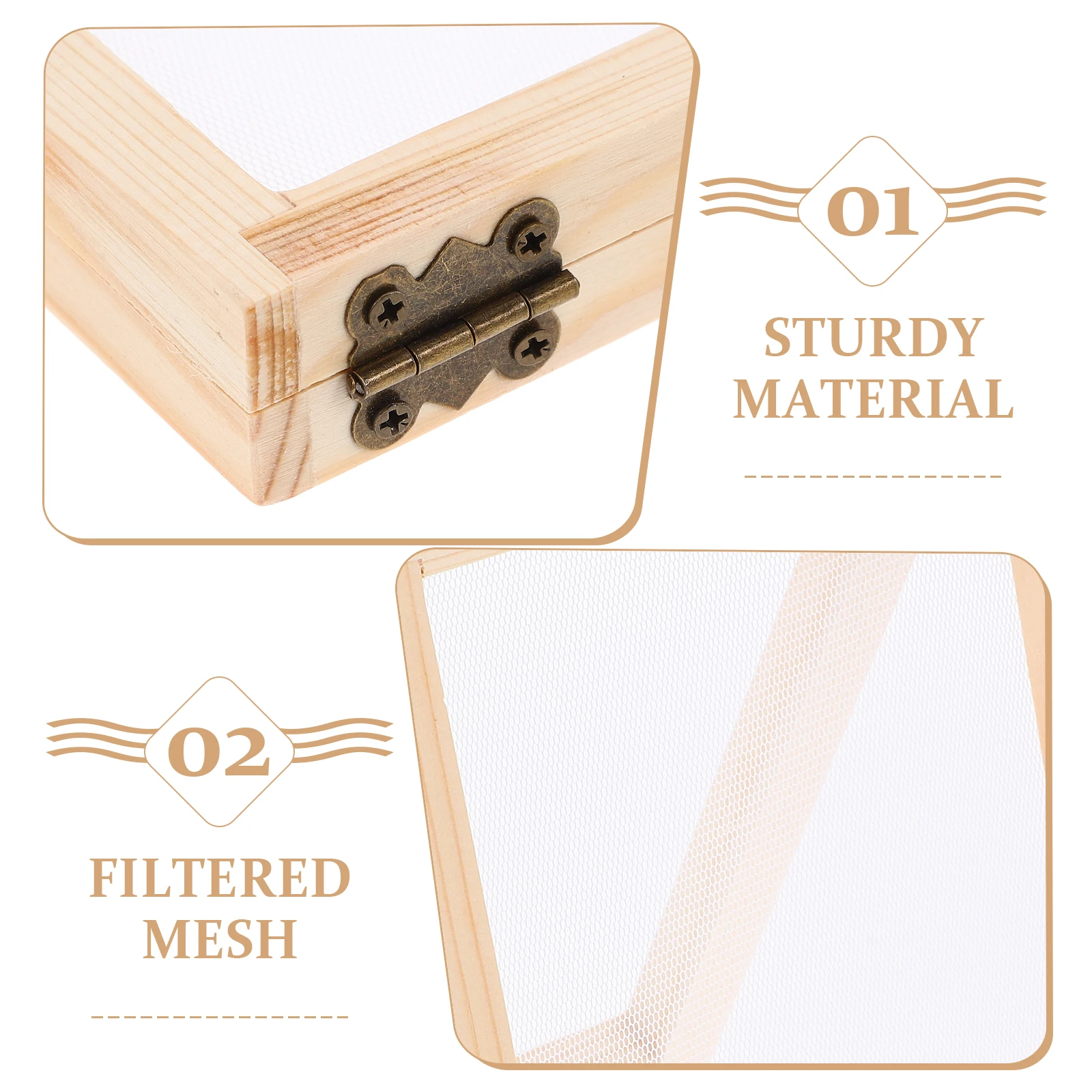 

Wooden Paper Making Frame DIY Craft Friendly Educational Tool for Kids Handmade Paper Printing Patterns
